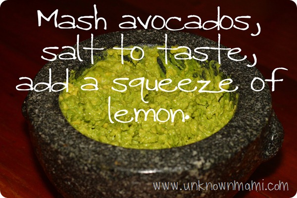Simple guacamole recipe