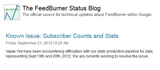 Feedburner-Status-Blog Feedburner-Status-Blog