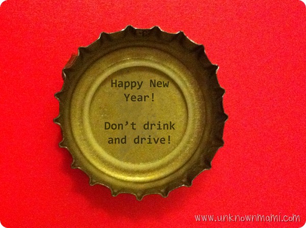 Don't drink and drive on New Year's