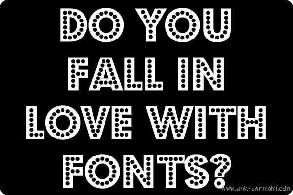 Font with dots