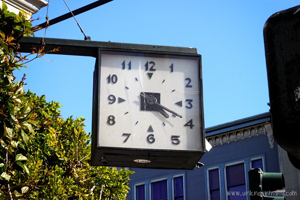 Clock that always reads 4 20 on Haight Street